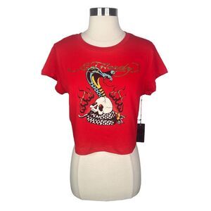 Ed Hardy Flame Cobra Baby Tee - Size XL